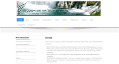 Desktop Screenshot of foundationforwater.org