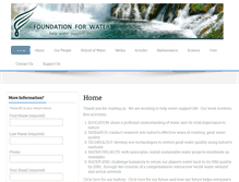 Tablet Screenshot of foundationforwater.org